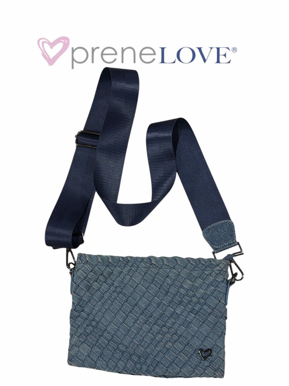 preneLOVE Charlotte Denim Woven Crossbody Bag